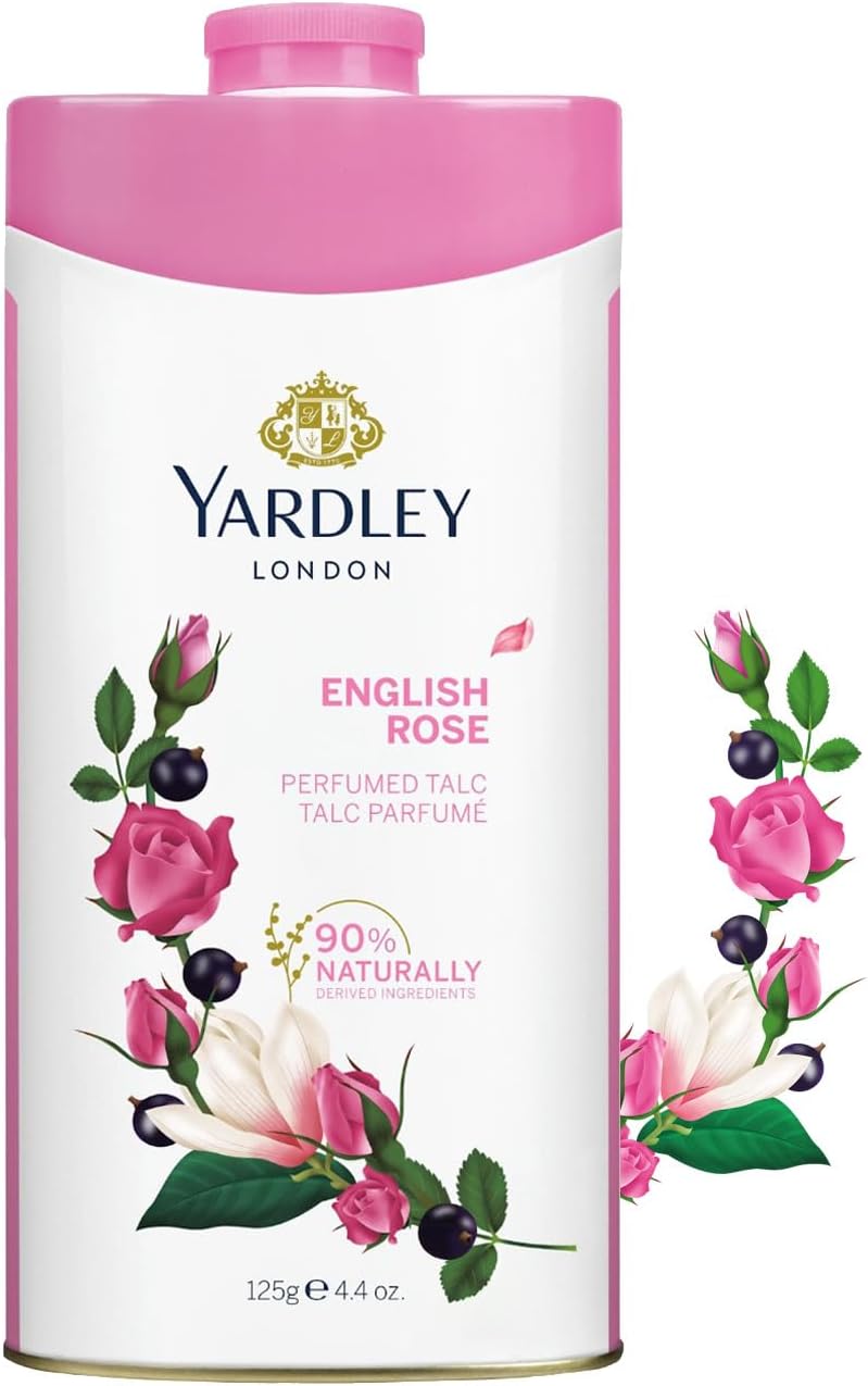 Yardley بودرة الجسم المعطرة من ياردلي لندن - روز إنجليزي - 125 جرام - Image 1